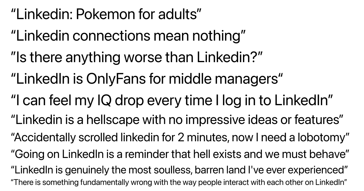 LinkedIn Wall of Hate